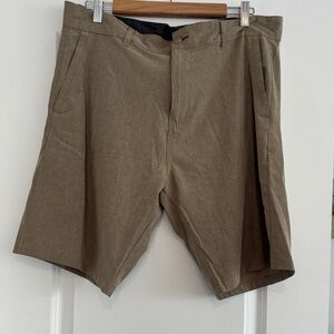 Burnside Men's Brown Flat Front Shorts